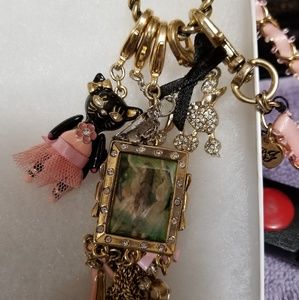 betsey johnson retired black cat necklace